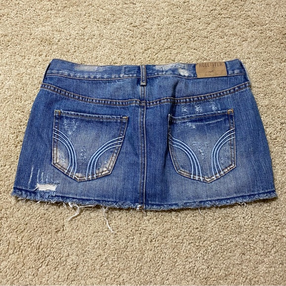 Hollister Y2K Vtg Low Rise Micro Denim Skirt Size 3 or 26 Rodeo Western Cowgirl - Picture 6 of 12